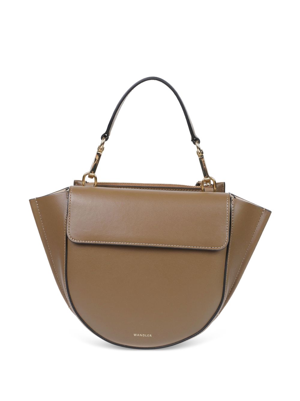 WANDLER Borsa a spalla in pelle di vitello marrone