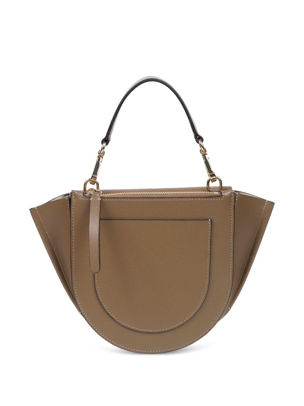 WANDLER Borsa a spalla in pelle di vitello marrone