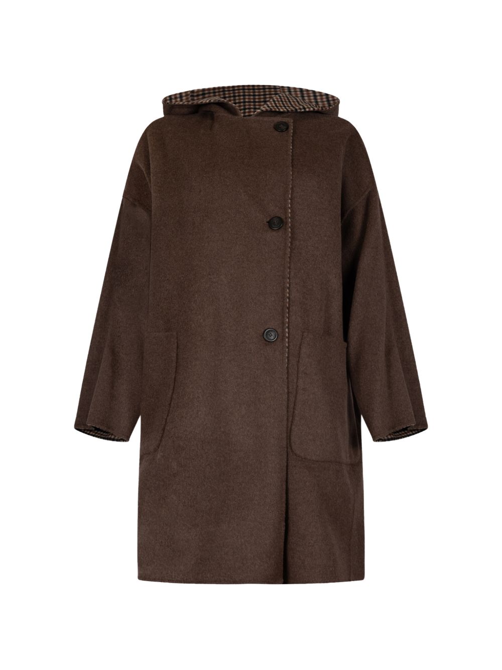 WEEKEND MAX MARA Cappotto Reversibile in Lana a Quadri