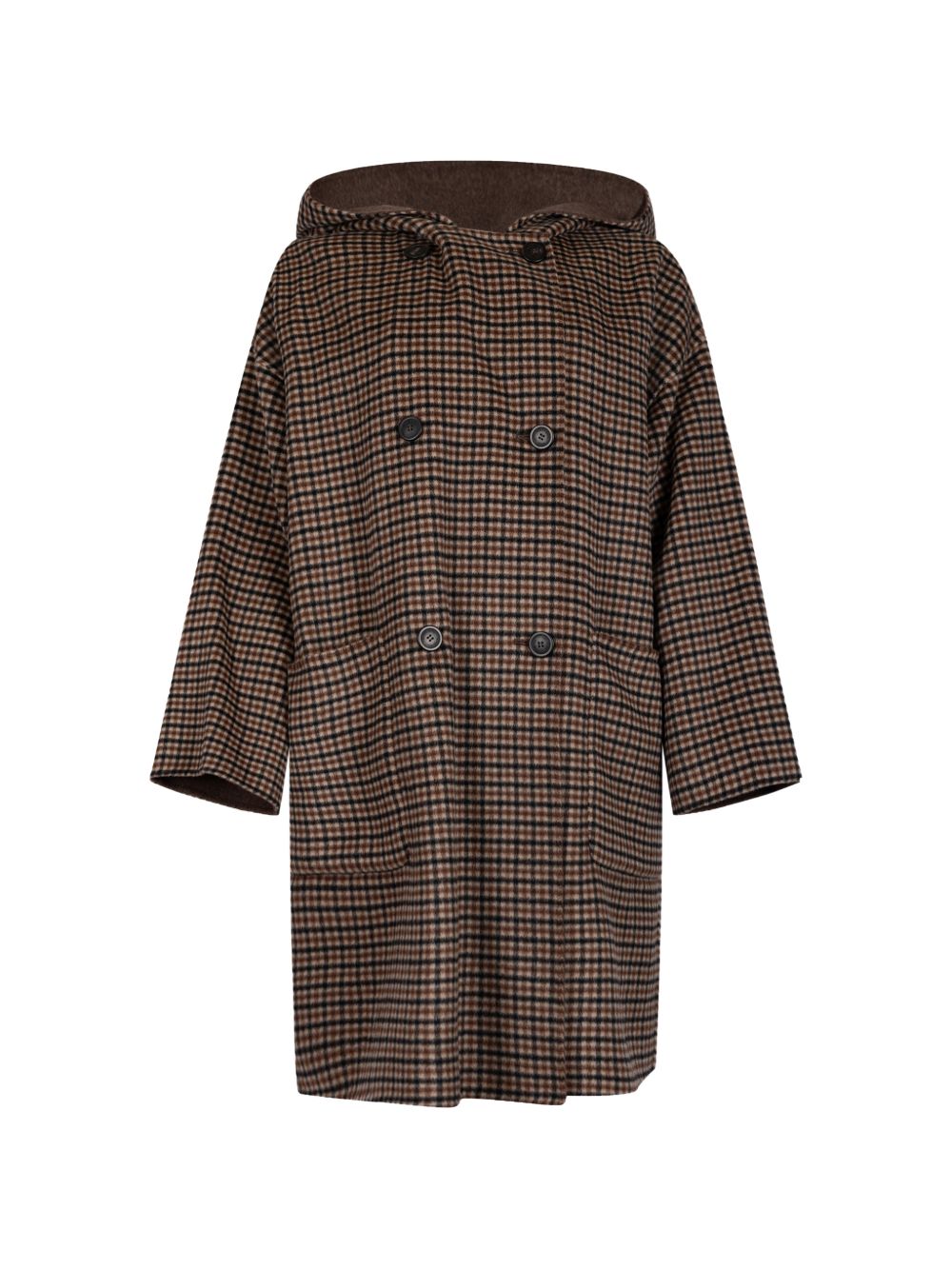 WEEKEND MAX MARA Cappotto Reversibile in Lana a Quadri
