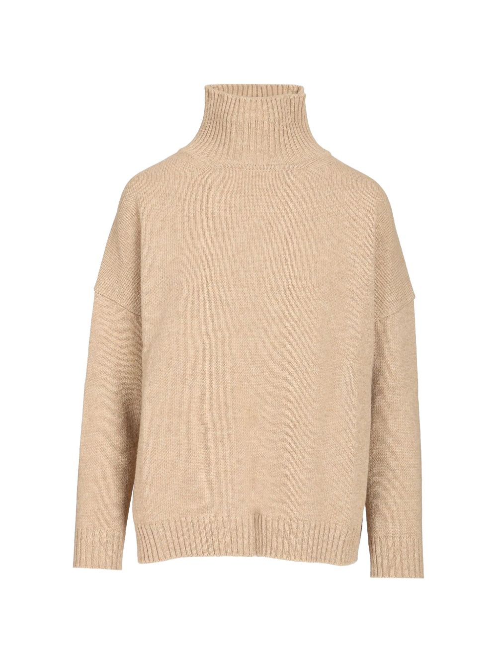 WEEKEND MAX MARA Maglia a collo alto beige in lana
