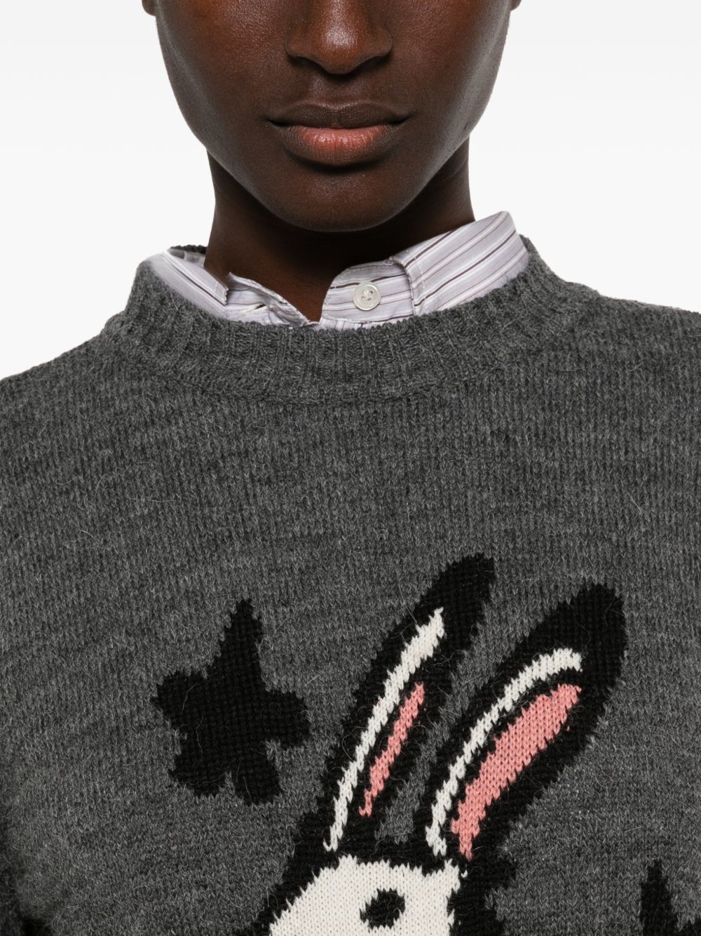 WEEKEND MAX MARA Maglia a maniche lunghe girocollo con motivo coniglietto