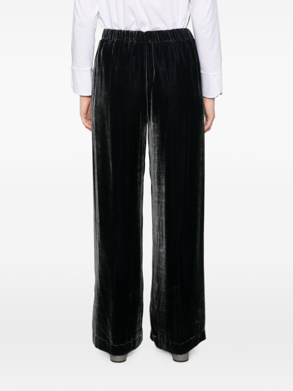 WHYCI Pantaloni grigi in ciniglia