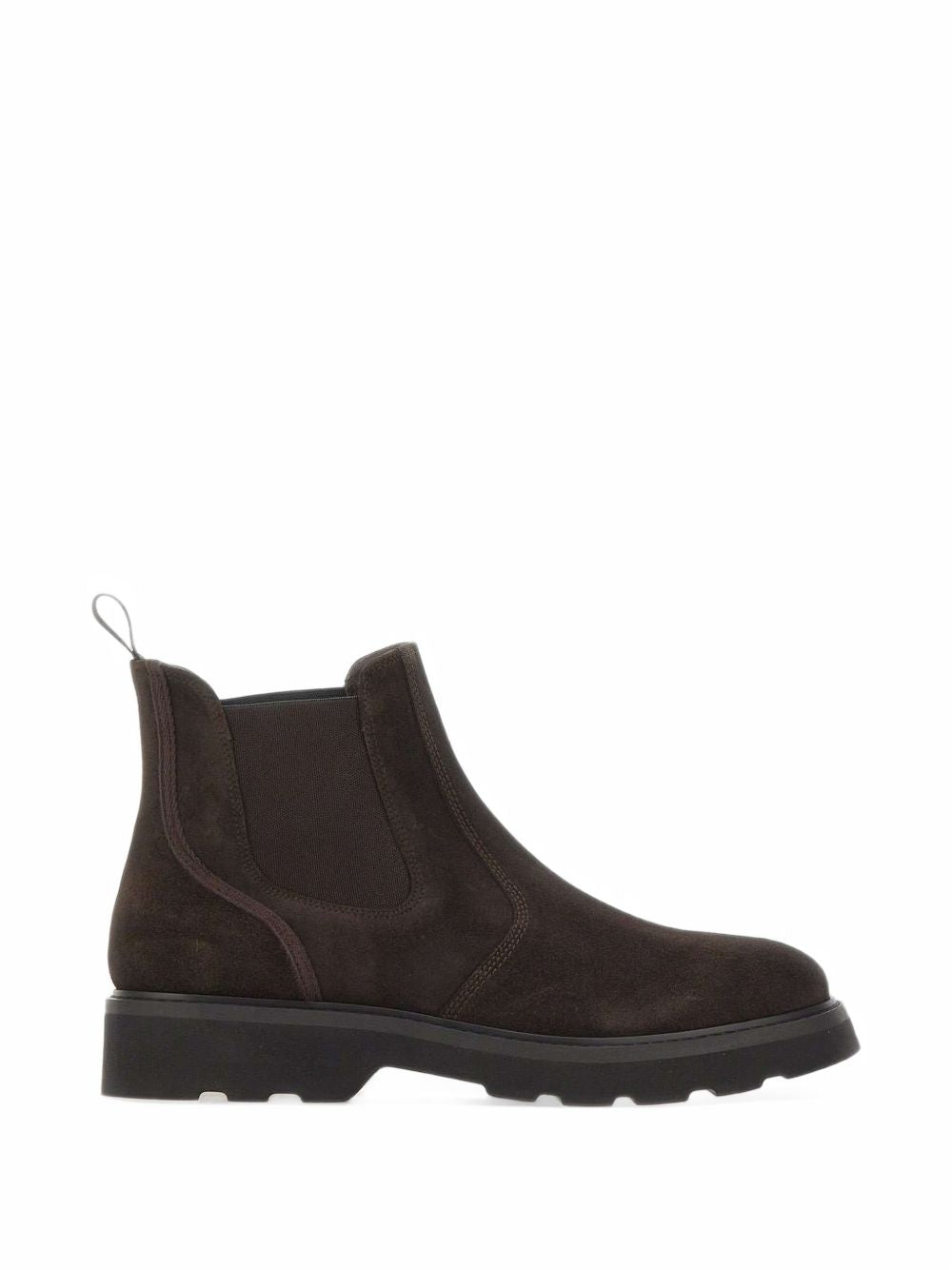 WOOLRICH Stivaletti in pelle scamosciata marrone con elastico