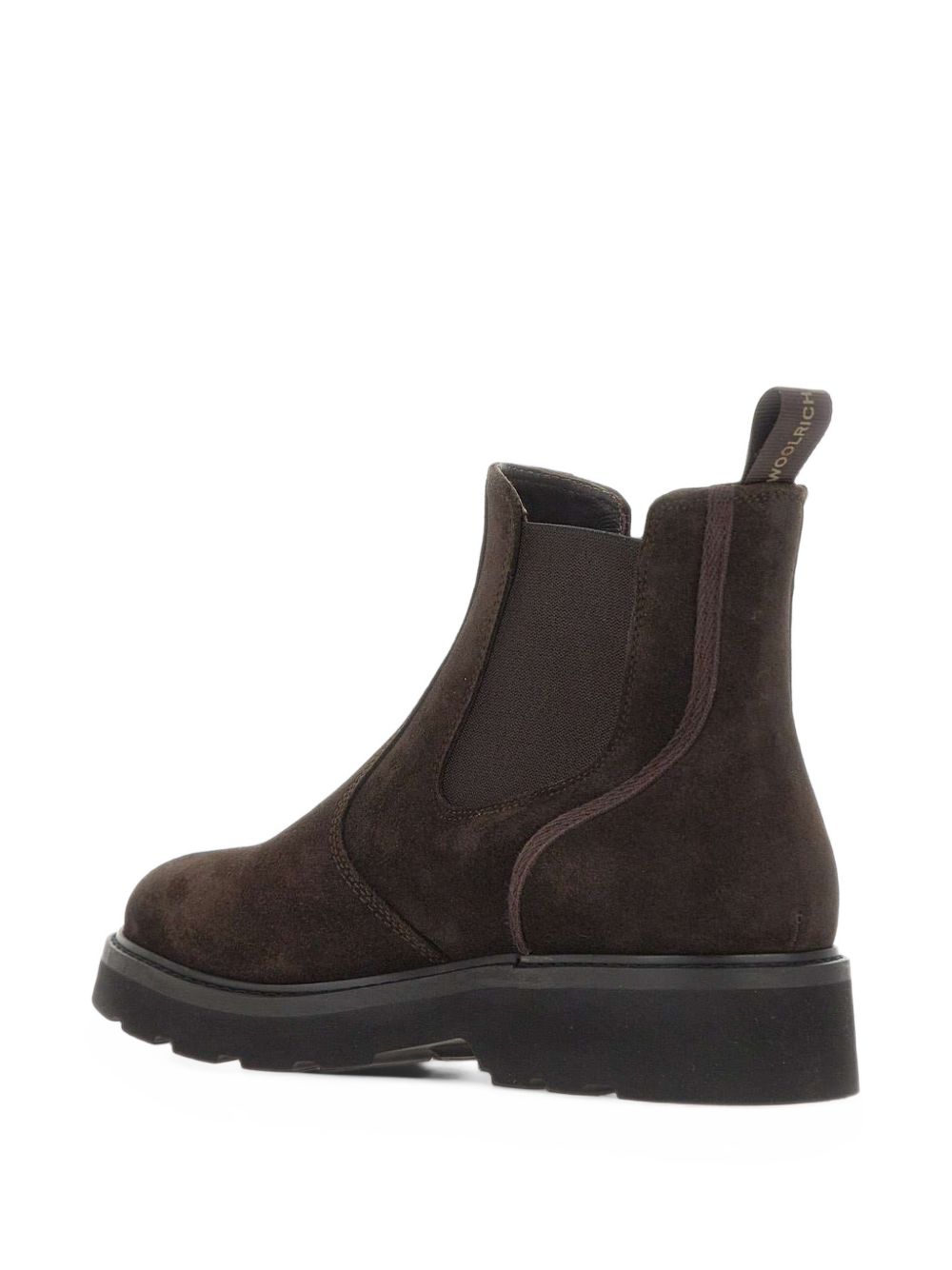 WOOLRICH Stivaletti in pelle scamosciata marrone con elastico