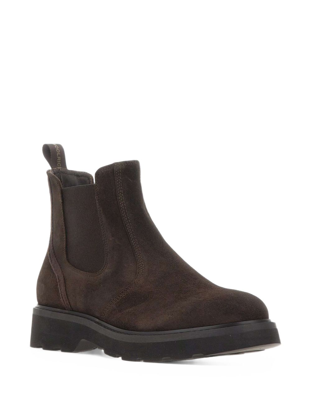 WOOLRICH Stivaletti in pelle scamosciata marrone con elastico