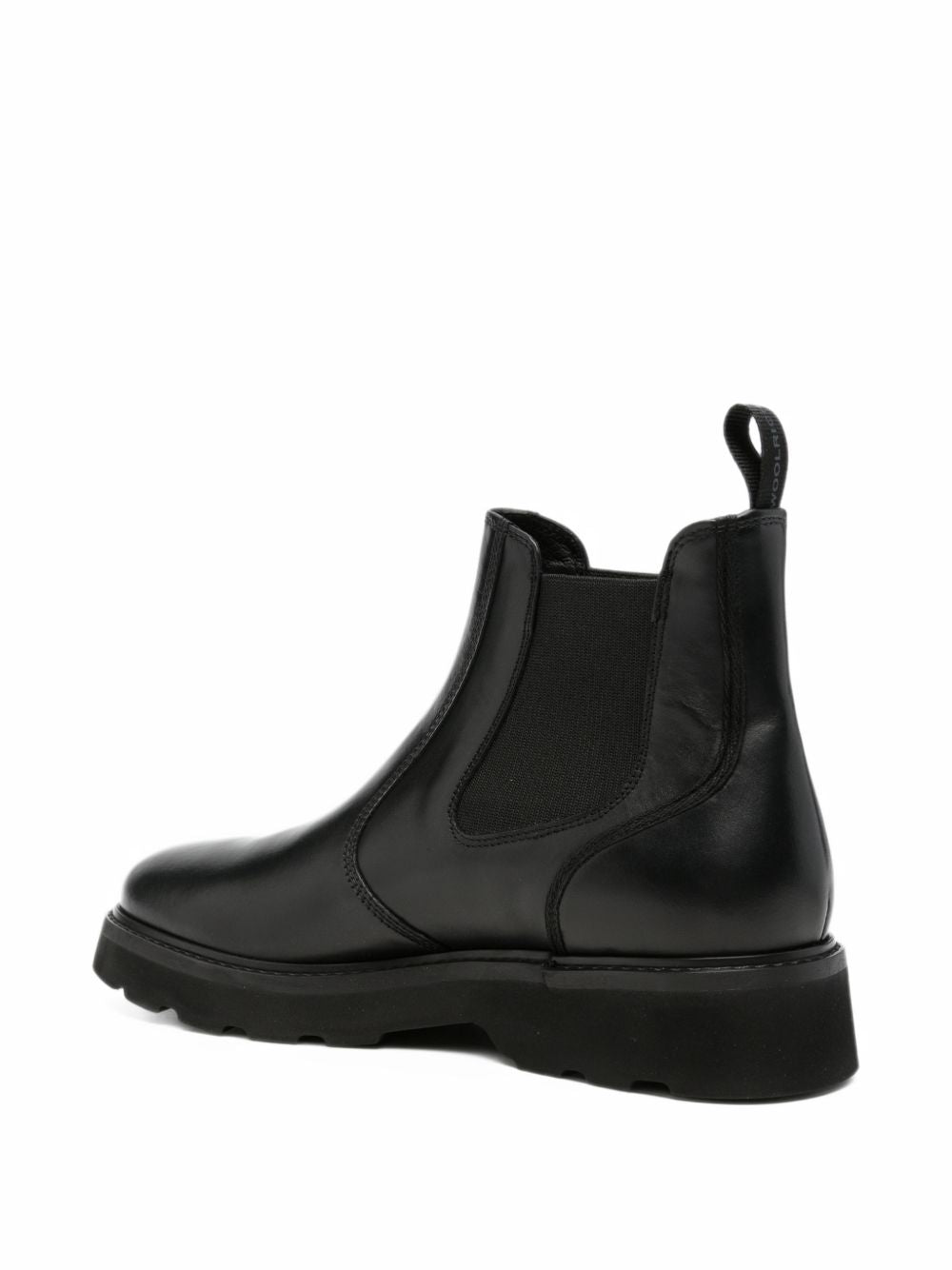 WOOLRICH Stivaletti nero in pelle con elastico