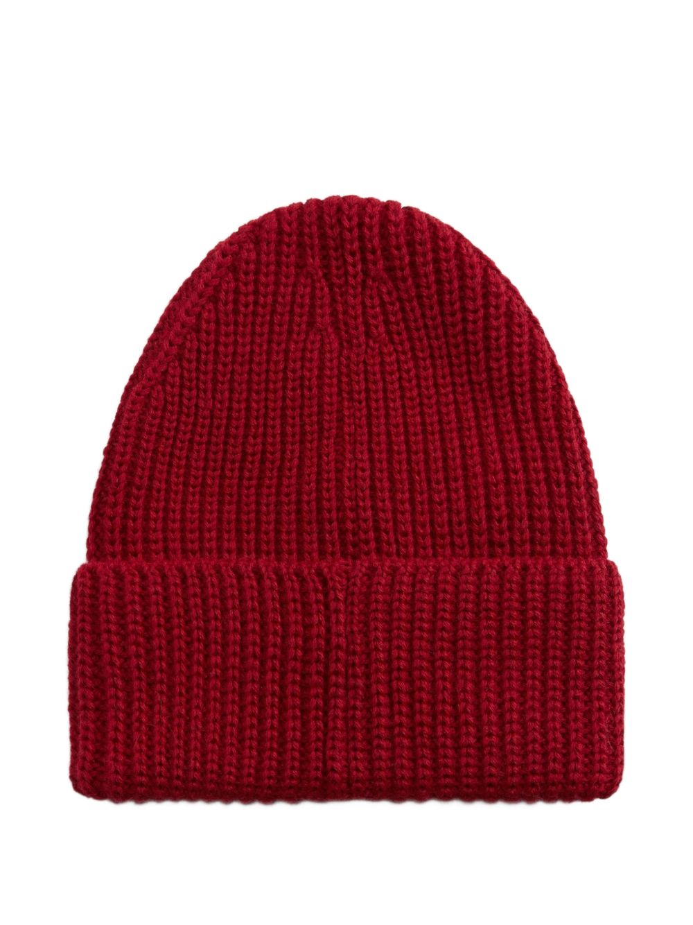 WOOLRICH Cappello rosso in lana a coste
