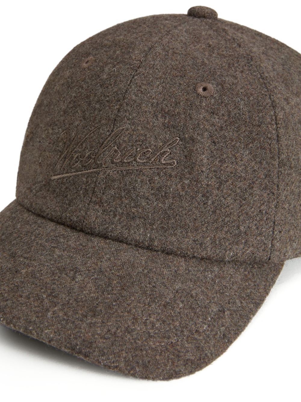WOOLRICH Cappello da baseball grigio in misto lana