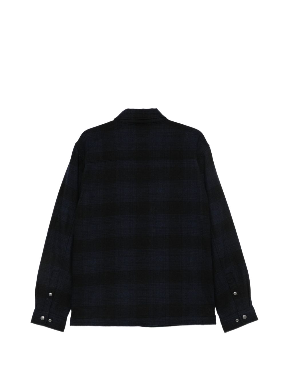 WOOLRICH Giacca in misto lana a quadri blu e nera