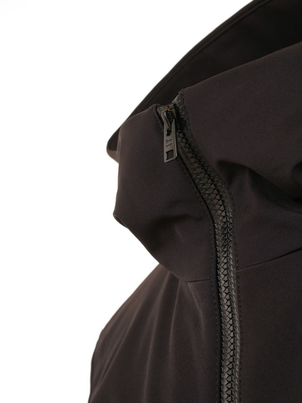 WOOLRICH Giacca con zip e cappuccio marrone