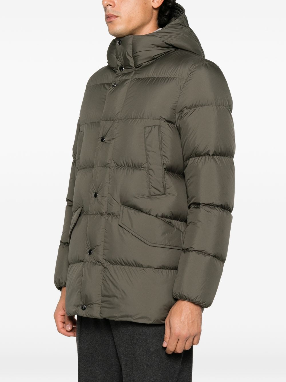 WOOLRICH Piumino con cappuccio color Khaki