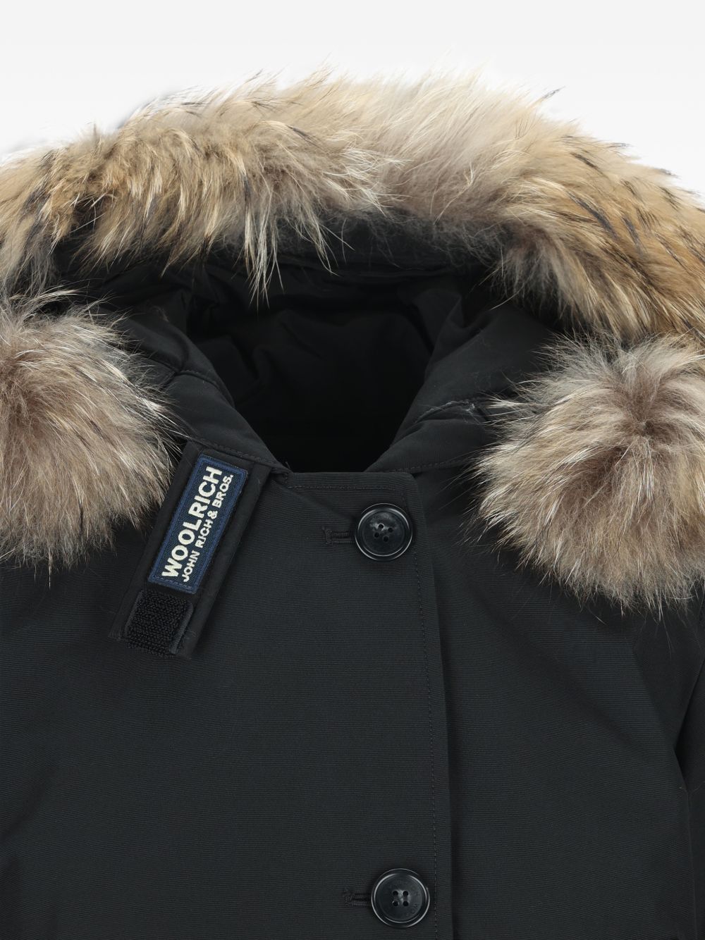 WOOLRICH Parka nero con cappuccio
