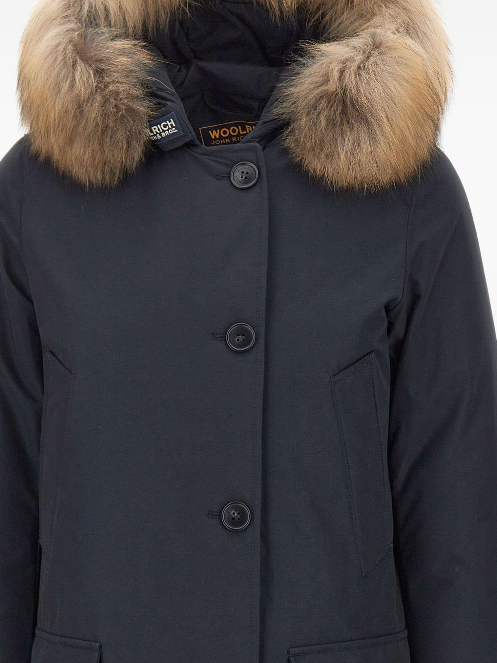 WOOLRICH Parka blu con cappuccio