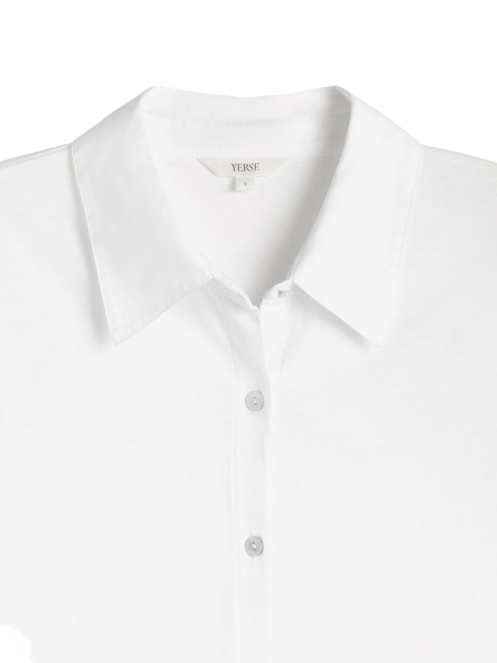 YERSE Camicia bianca in cotone a maniche lunghe