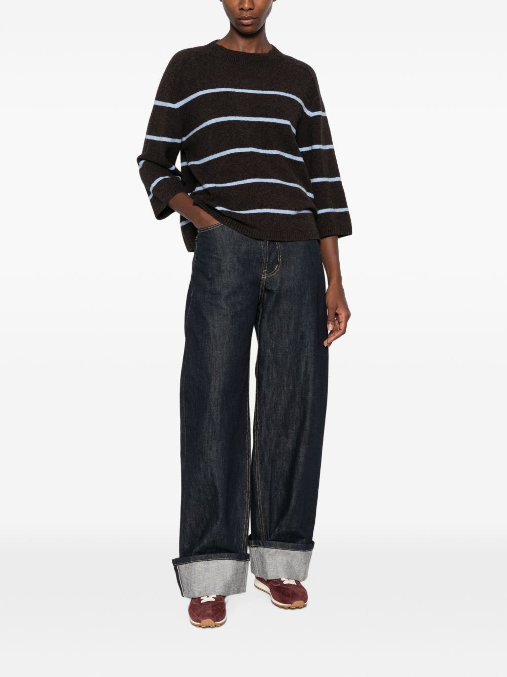 YERSE Maglia a Righe Regular