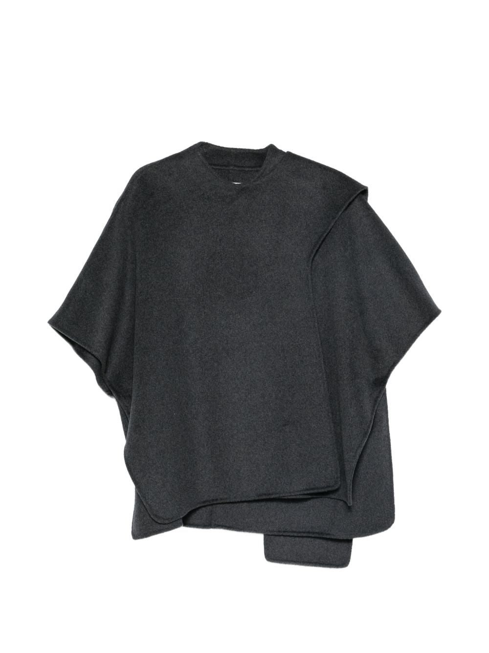 YERSE Cappotto mantella Pia grigio scuro multilayer