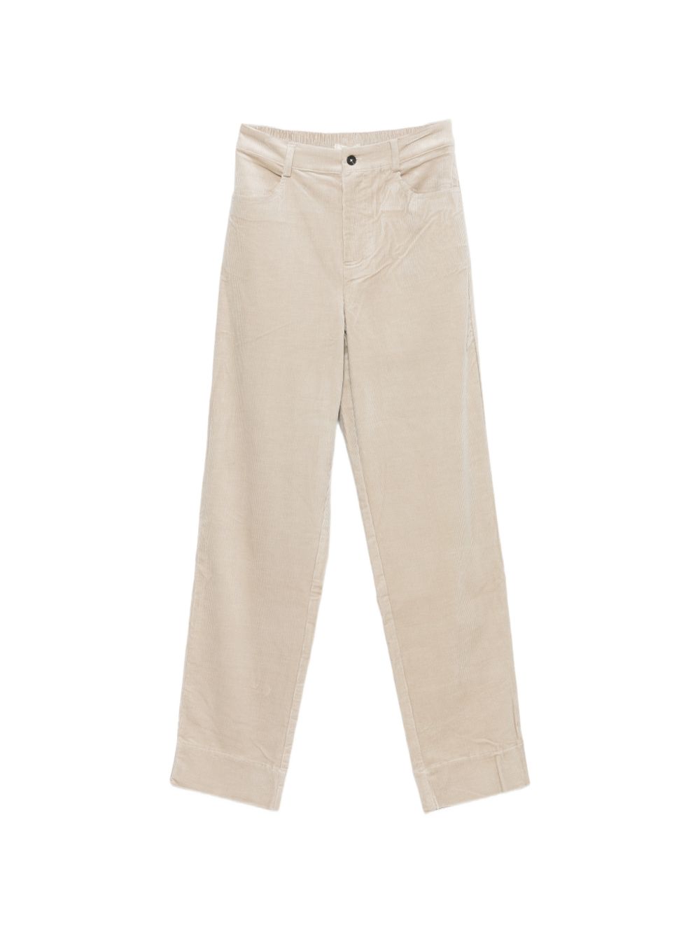 YERSE Pantaloni Kendall a costine avorio