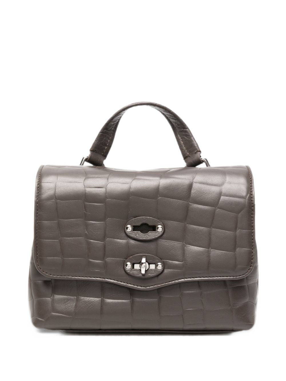 ZANELLATO Borsa Postina Foulard 70 Baby in Pelle di Vitello Stampa Cocco