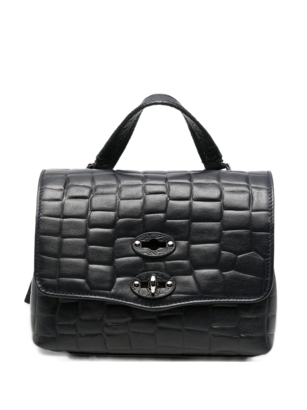 ZANELLATO Borsa Postina Foulard 70 Baby in Pelle di Vitello Stampa Cocco