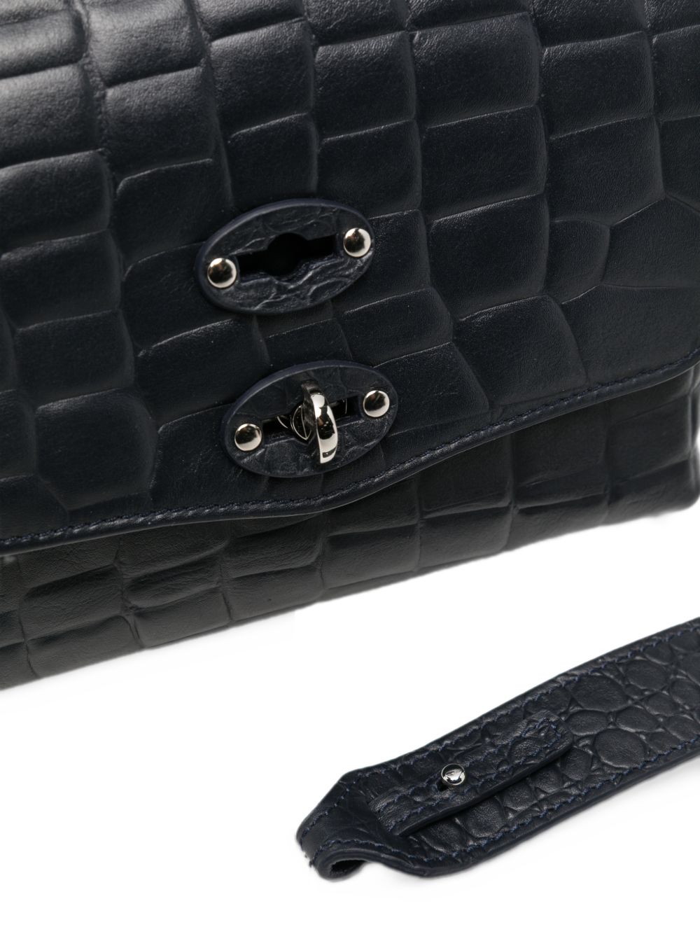 ZANELLATO Borsa Postina Foulard 70 Baby in Pelle di Vitello Stampa Cocco