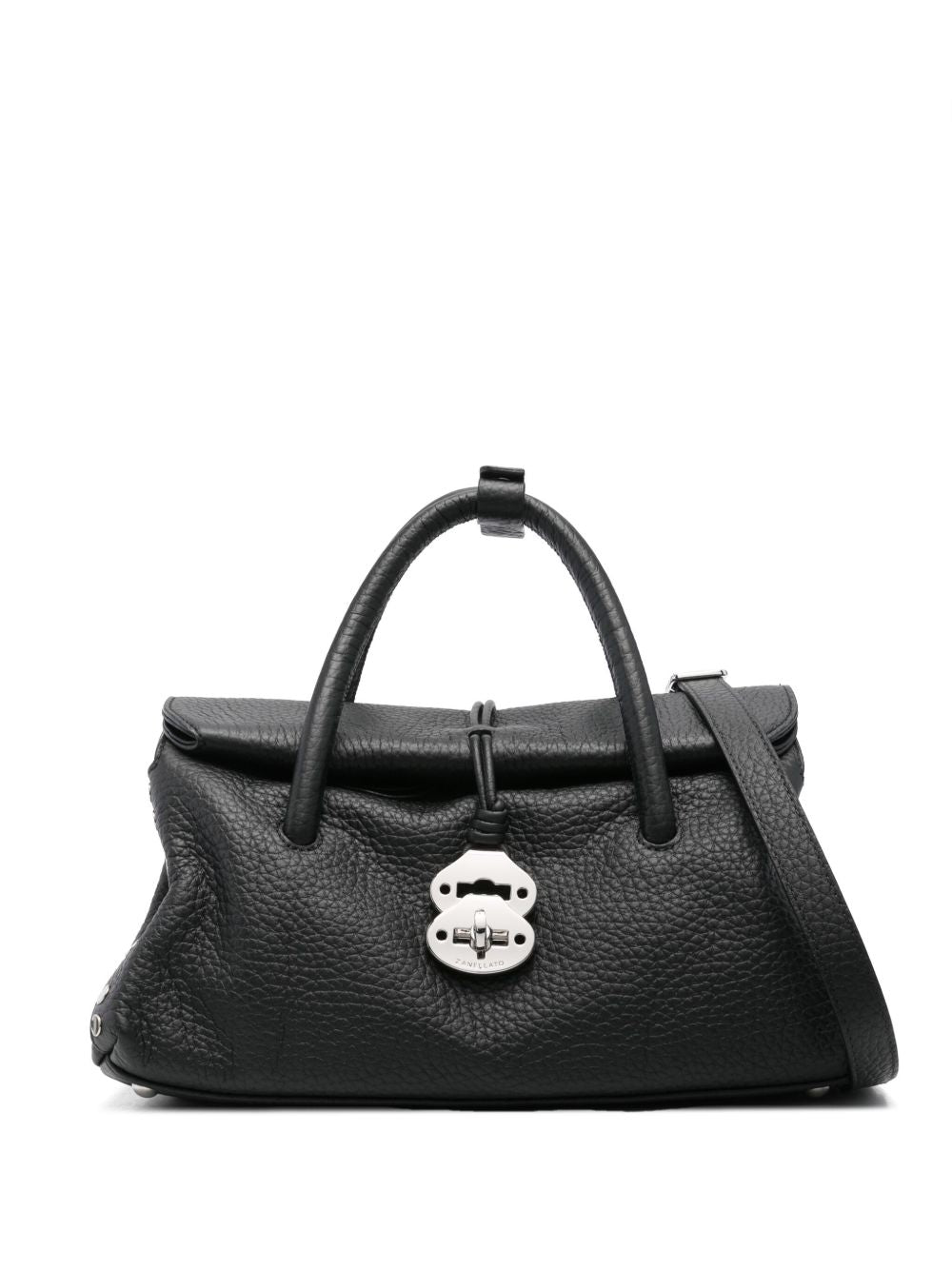 ZANELLATO Borsa Dotta Centauro Small in pelle martellata nera