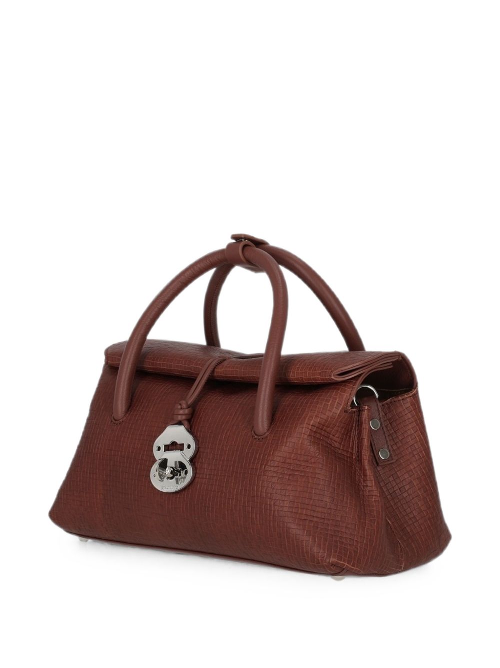 ZANELLATO Borsa a mano small tote in pelle marrone