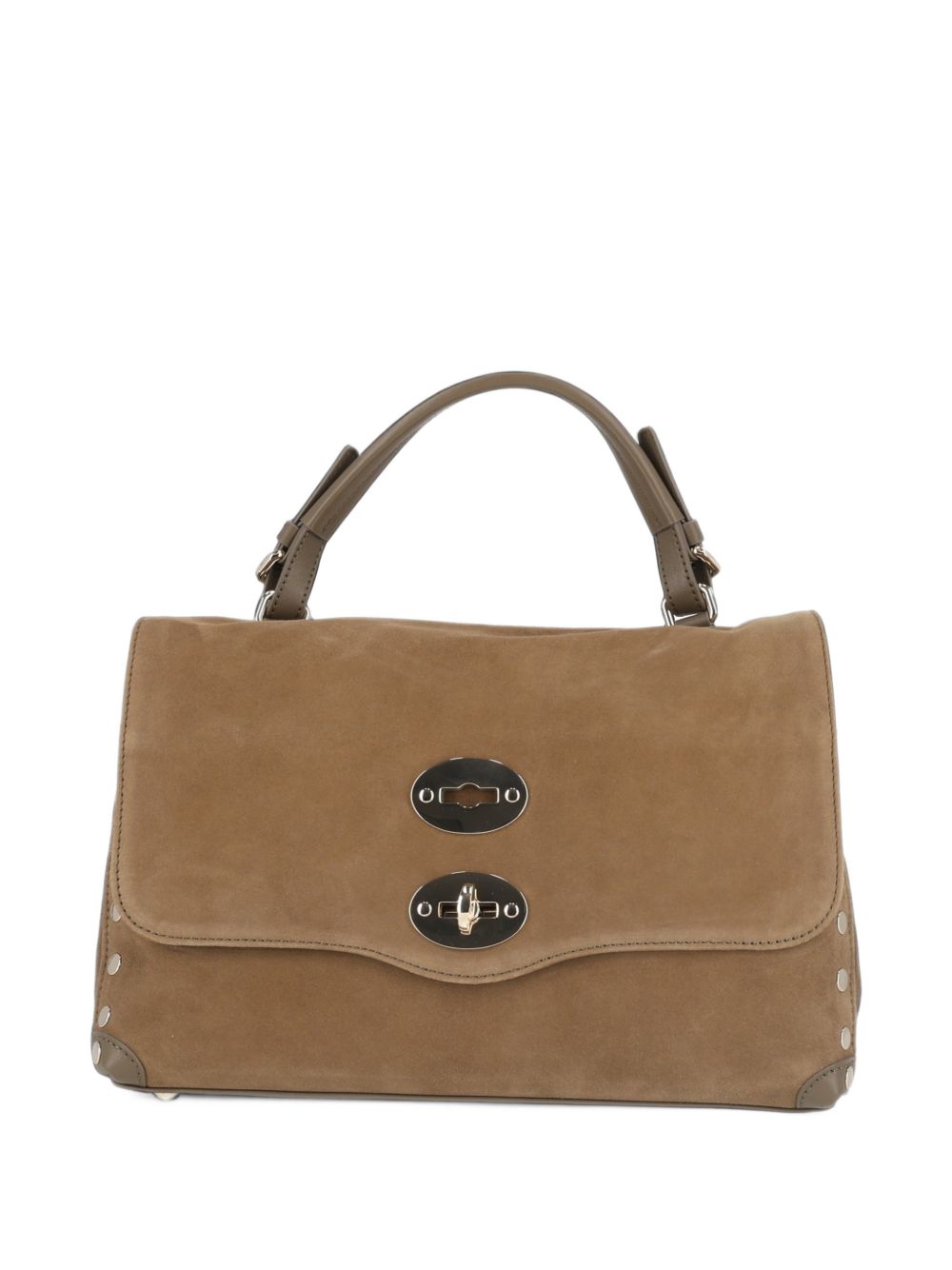 ZANELLATO Borsa Small in pelle scamosciata color oliva