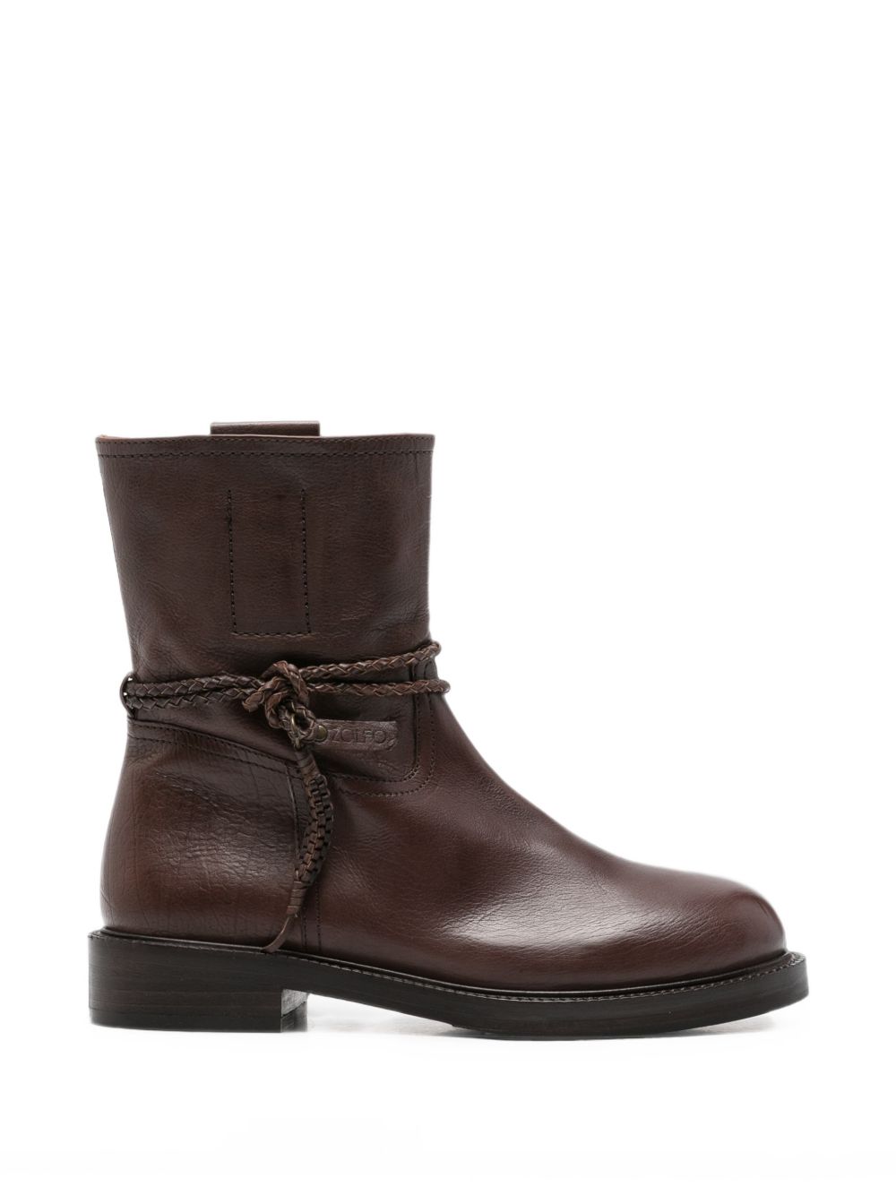 ZOLFO Stivaletti Milano in pelle marrone