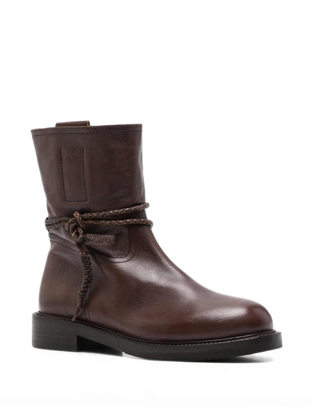 ZOLFO Stivaletti Milano in pelle marrone