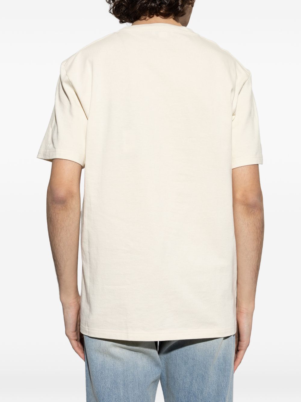 ALEXANDER McQUEEN T-shirt in cotone avorio con logo