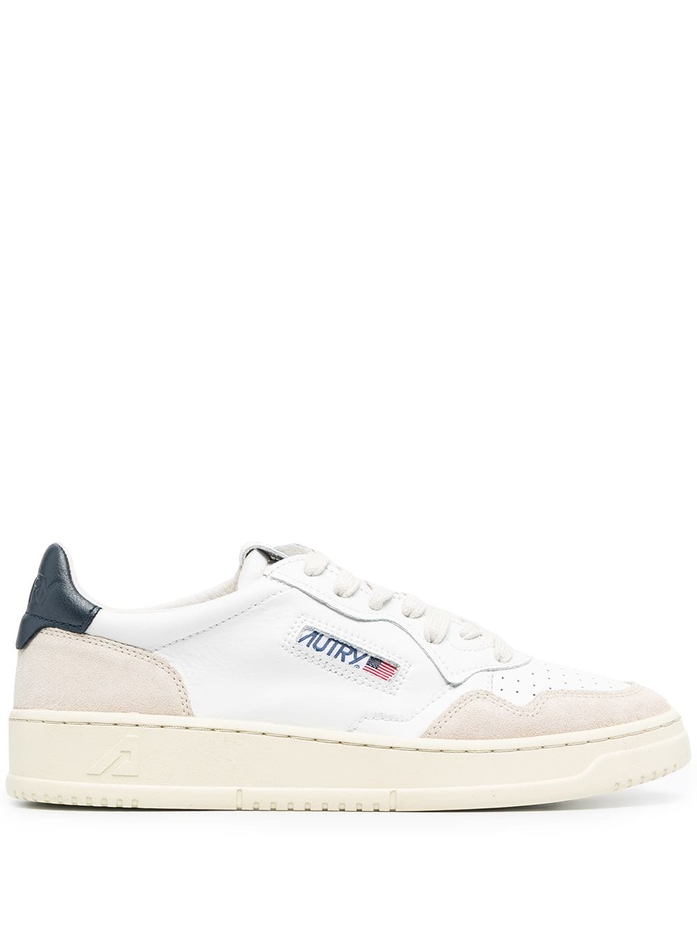 AUTRY Sneakers 'Medalist' bianca e blu con camoscio