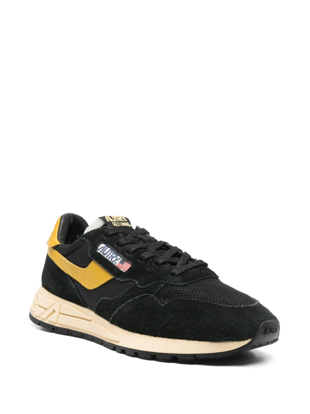 AUTRY Sneakers Medalist gialle e nere scamosciate