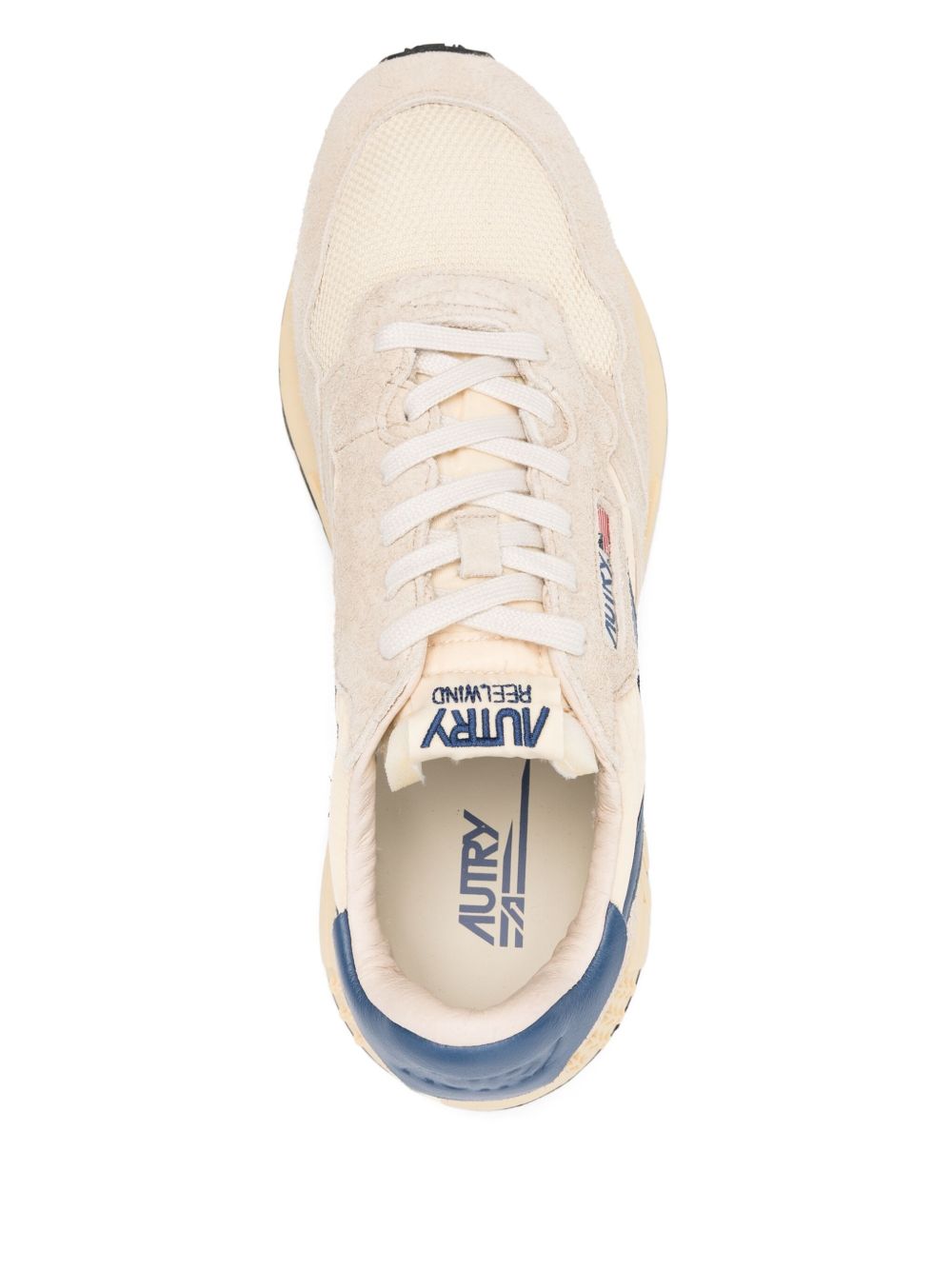 AUTRY Sneakers Reelwind beige e dettagli in blu