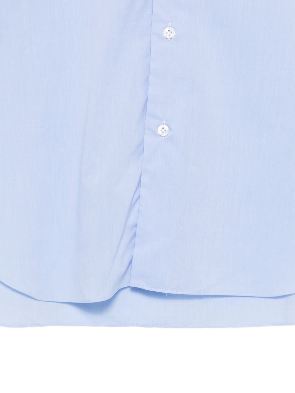 BARBA Camicia in cotone azzurro chiaro con collo spread