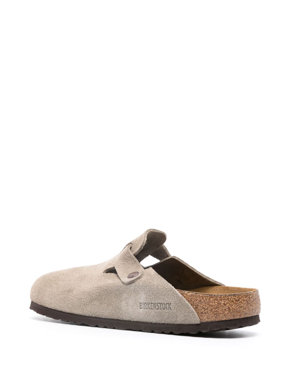 BIRKENSTOCK Sabot Boston in pelle scamosciata taupe