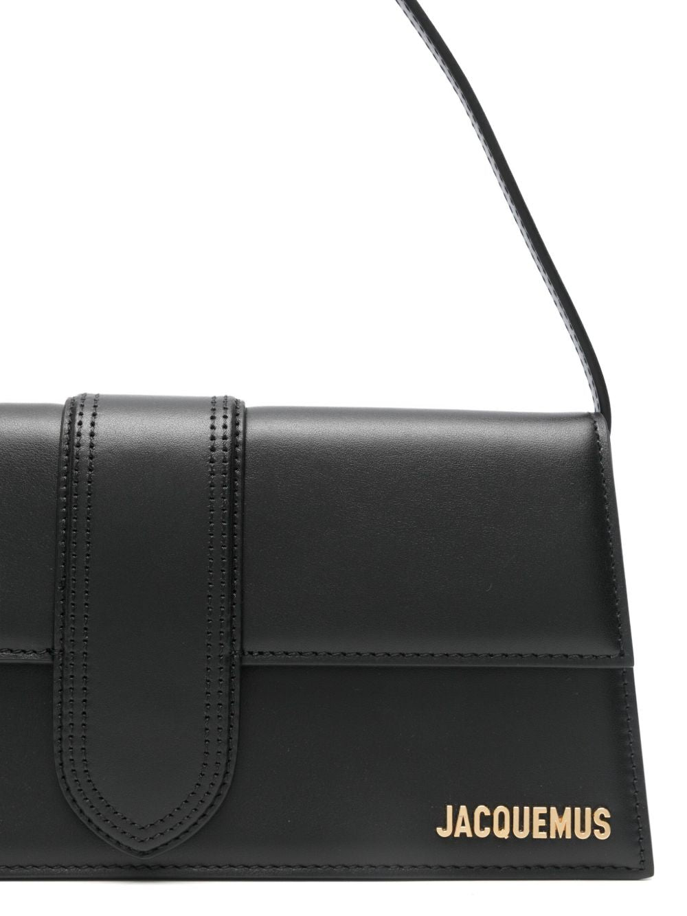 JACQUEMUS Borsa a mano nera "Le Bambino Long" con logo