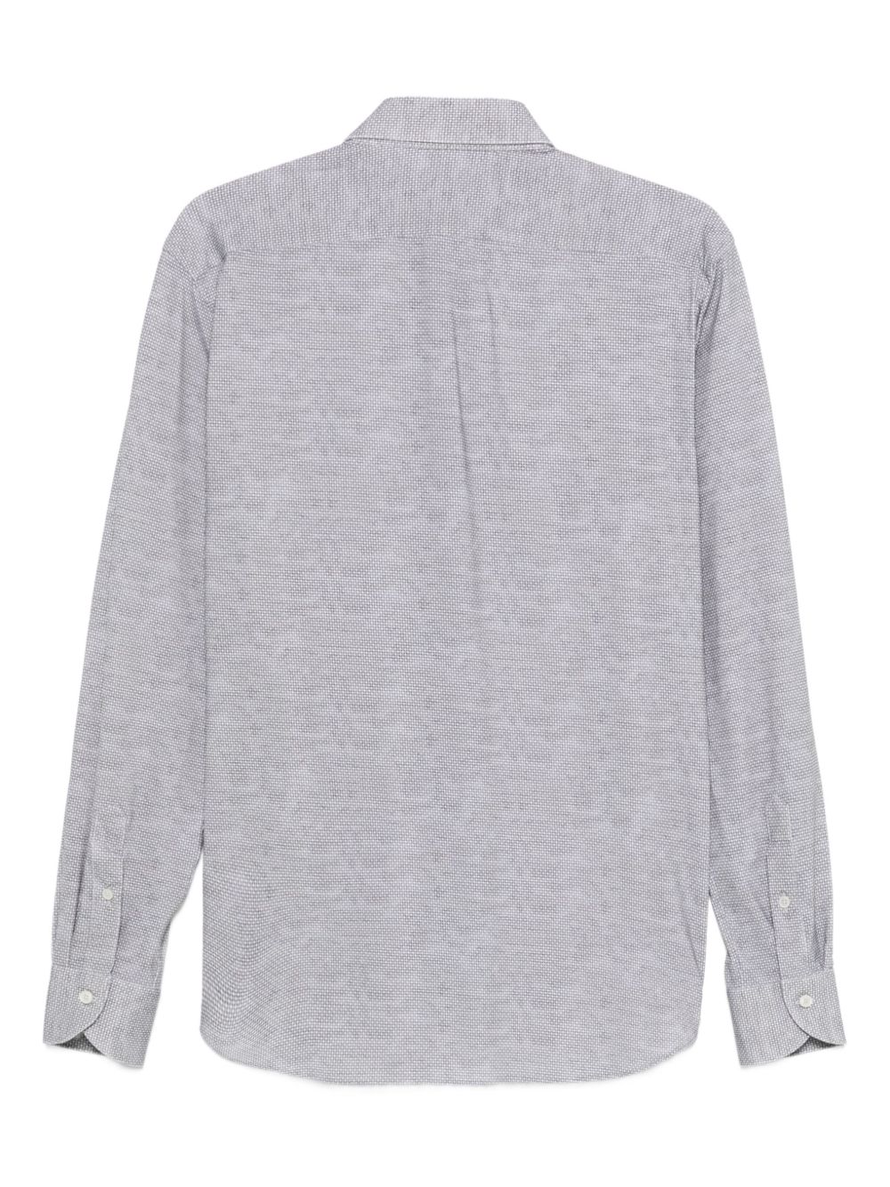XACUS Camicia microfantasia in jersey grigio