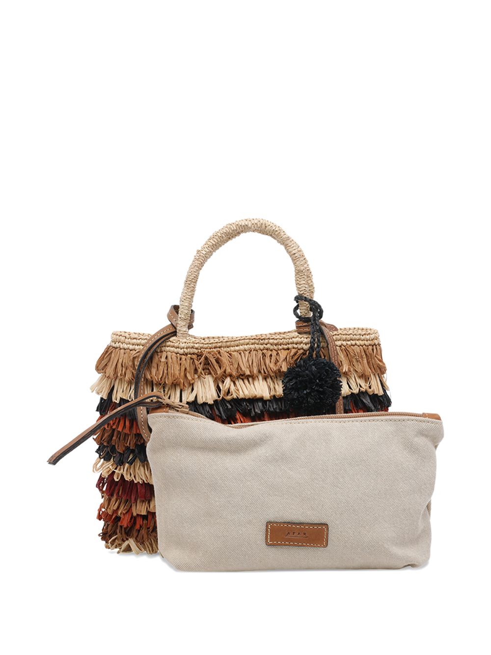 AFAR Borsa tote Small Keisha in rafia