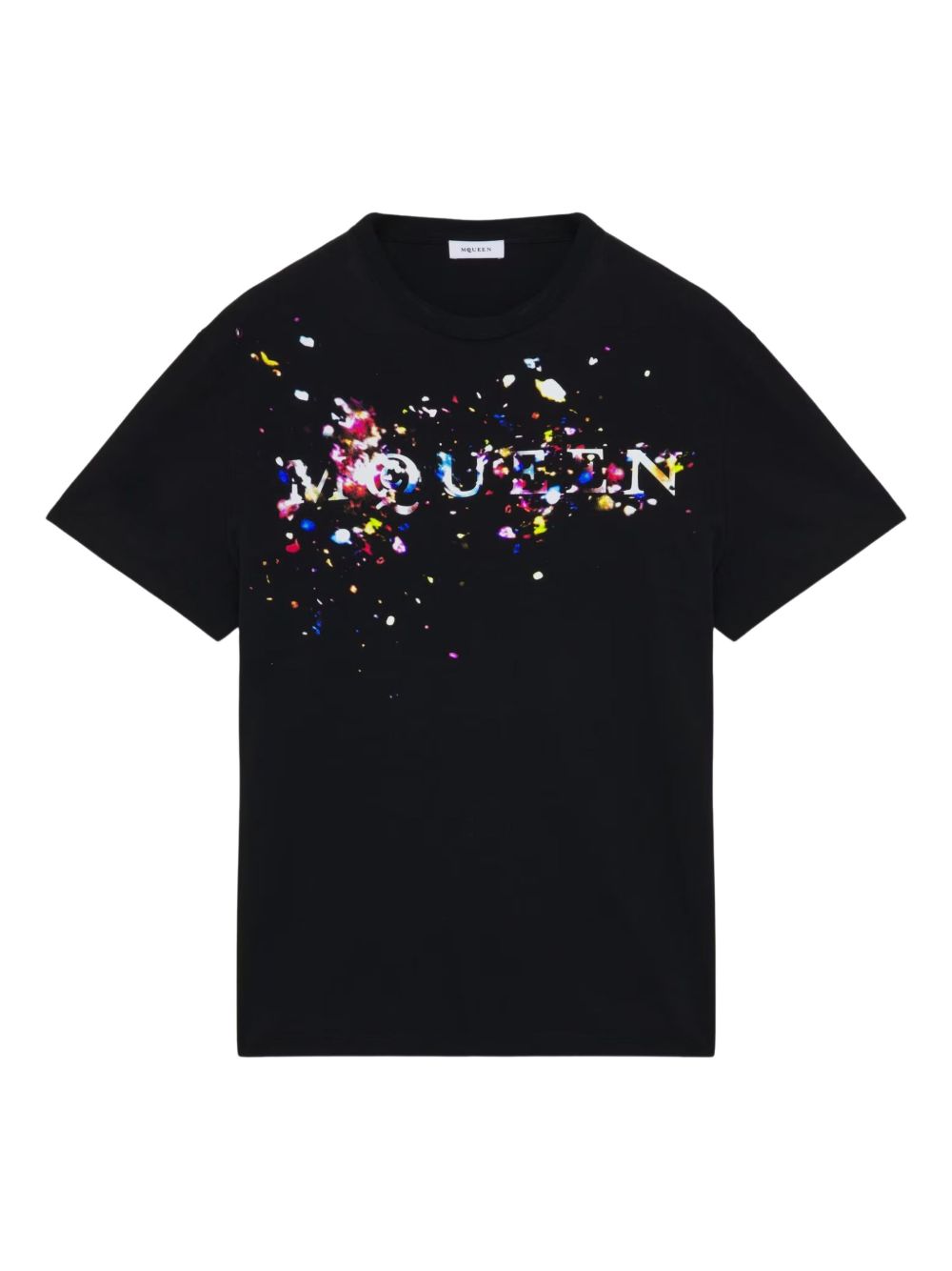 ALEXANDER McQUEEN T-shirt in cotone nero con stampa