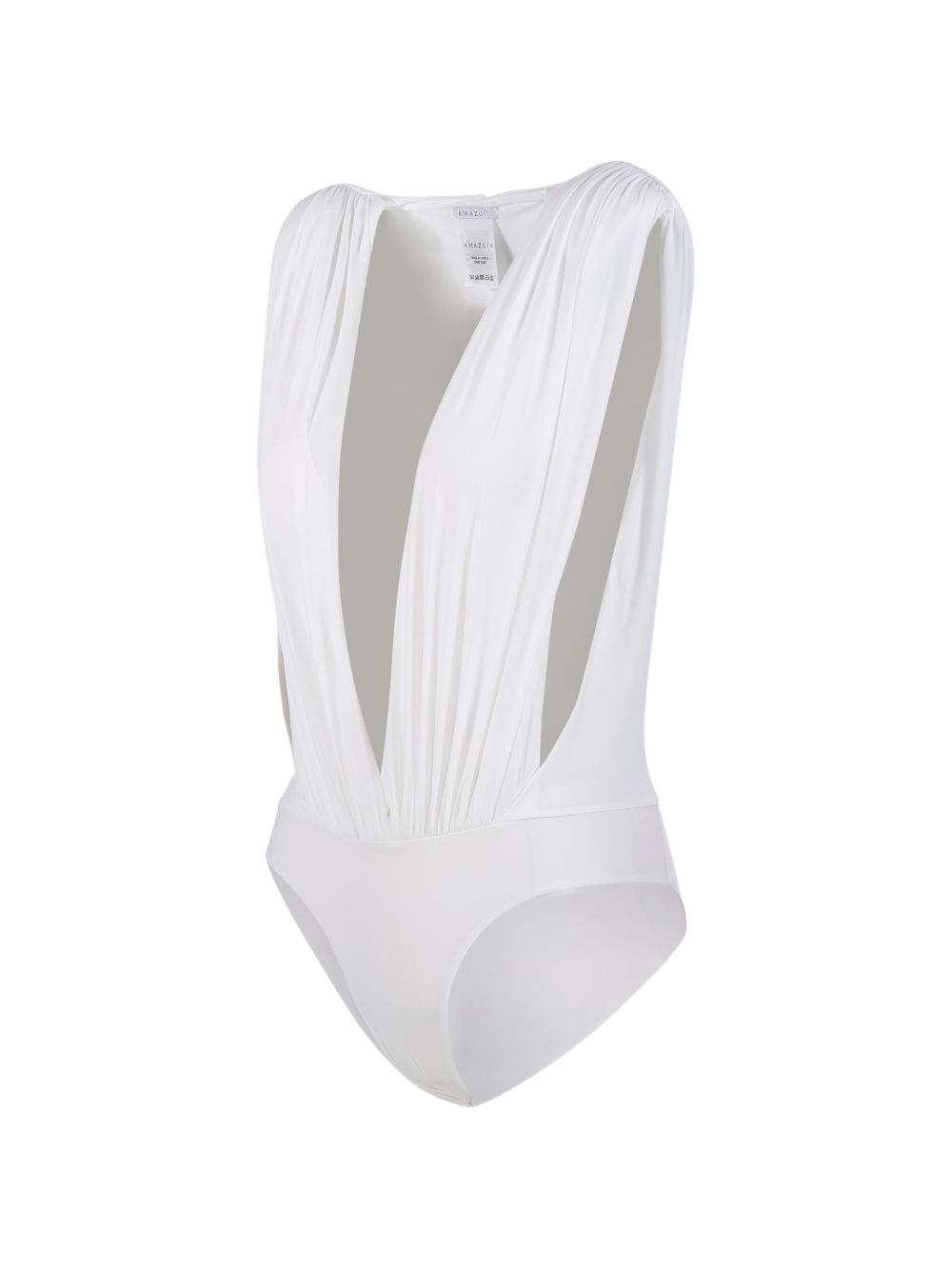 AMAZUIN Body Nikita off white con scollo profondo a V