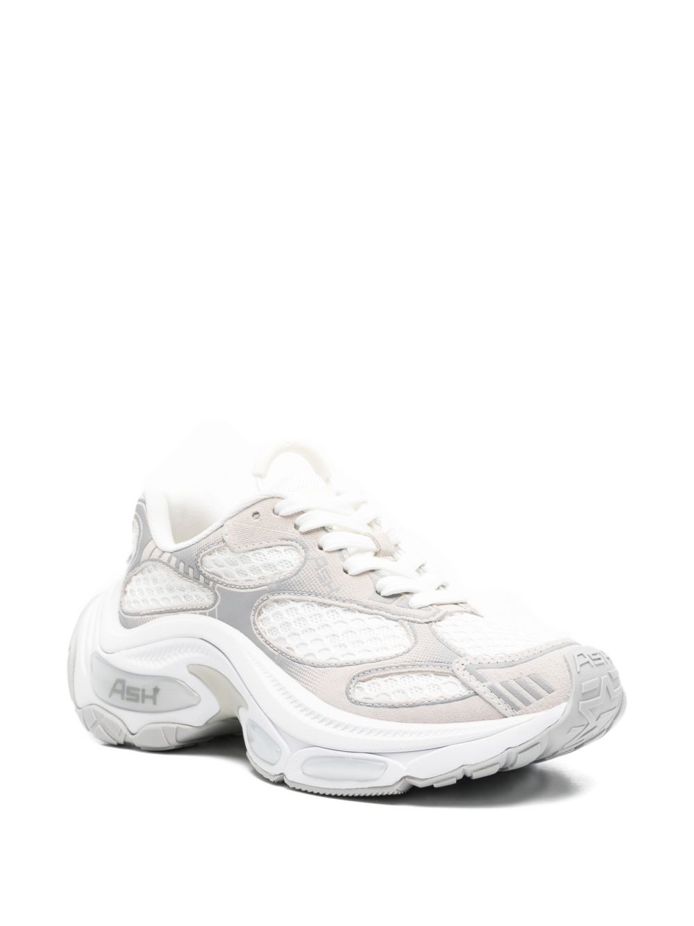 ASH Sneakers Dragon 06 in pelle bianca e argento