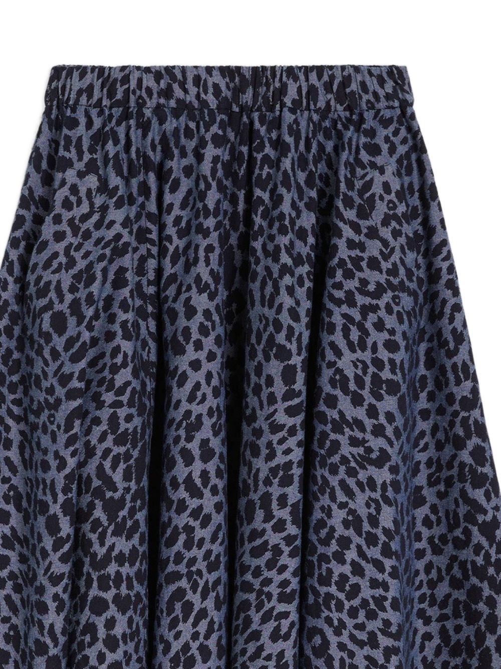 ASPESI Gonna midi in cotone leopardata