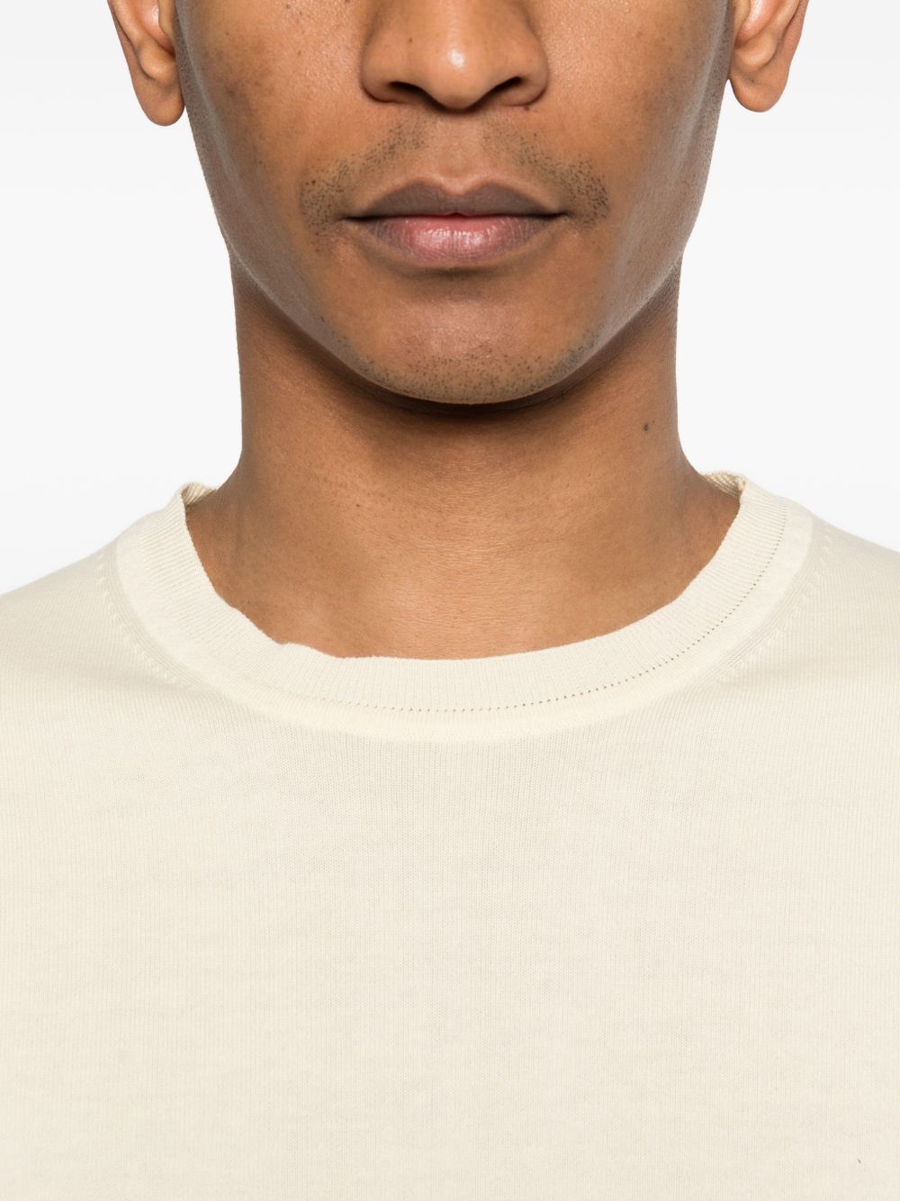 BARACUTA T-shirt in cotone avorio a maniche corte