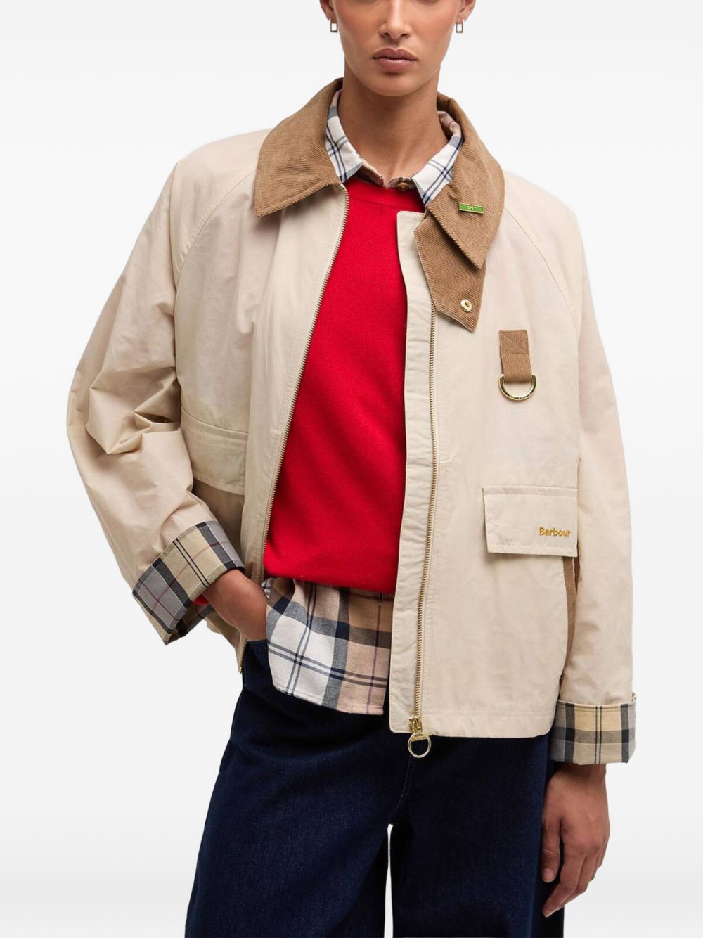 BARBOUR Giacca Icons Spey beige con tasche