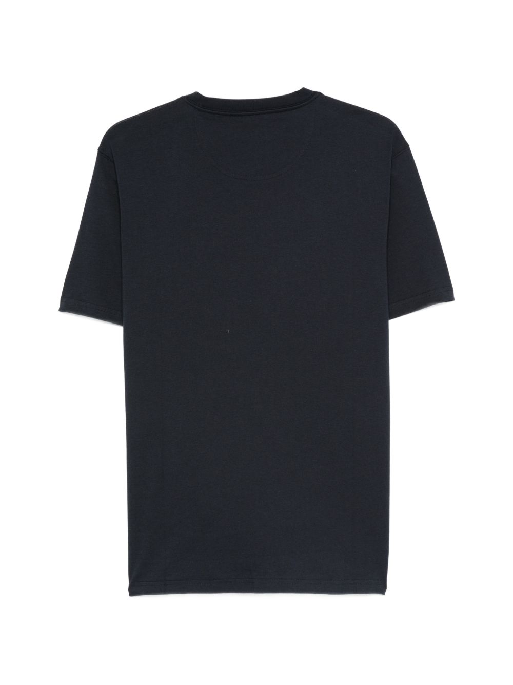 BARBOUR T-shirt blu navy in cotone con logo a collo rotondo e maniche corte