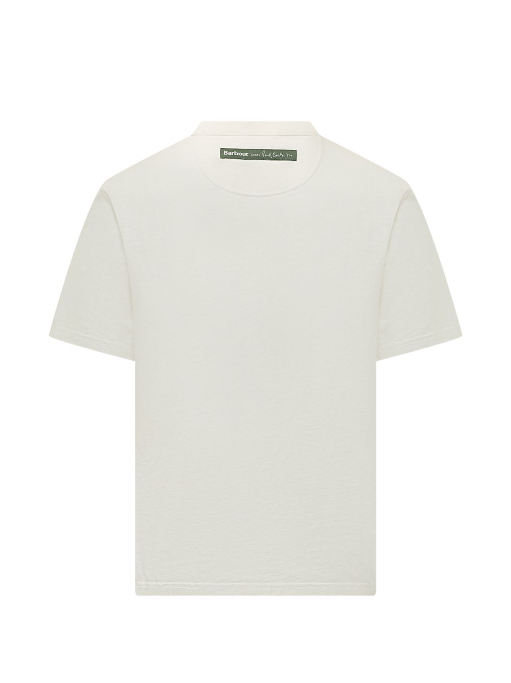 BARBOUR T-shirt bianca con pesce e giacca