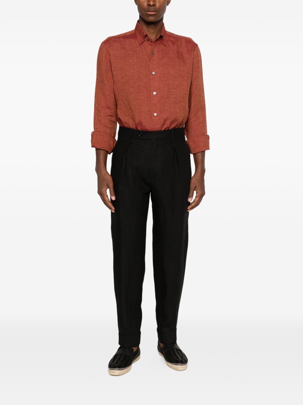 BERWICH Pantaloni Chiaia long con pinces neri