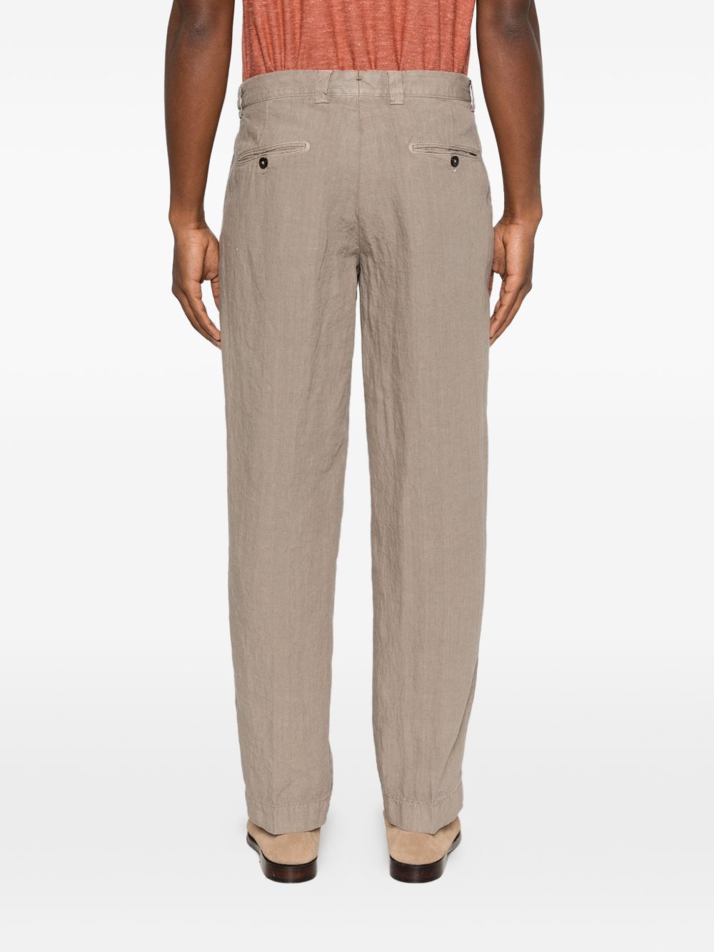 BERWICH Pantaloni grigi indigo in lino