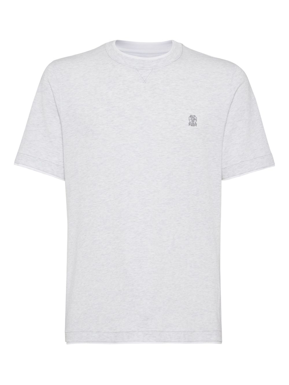 BRUNELLO CUCINELLI T-shirt con logo ricamato sul petto